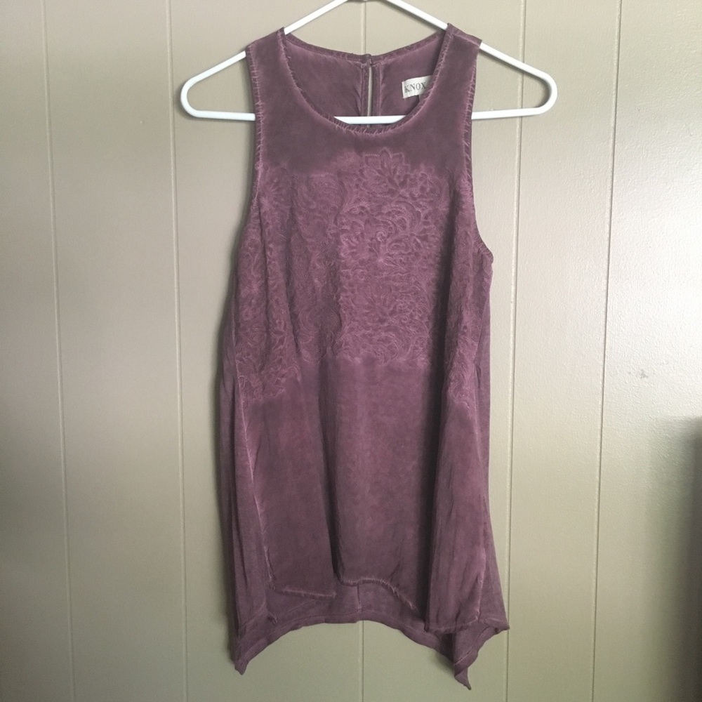 Flowy embroidered tunic tank